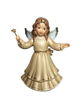 Goebel Hummel Angel Best Wishes Figurine Star Wand Ivory Gold Germany Vintage